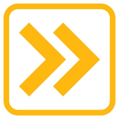 Üst karakter doğru vektör simgesi bir çerçeve içinde