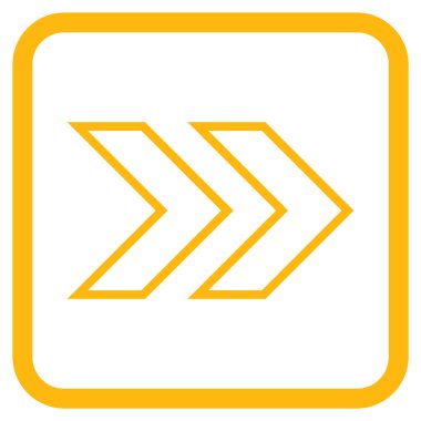 Üst karakter doğru vektör simgesi bir çerçeve içinde