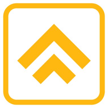 Vektör simgesi bir çerçeve içinde yukarı kayması