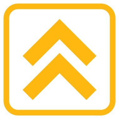 Vektör simgesi bir çerçeve içinde yukarı kayması