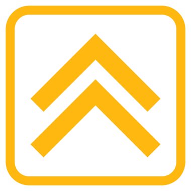 Vektör simgesi bir çerçeve içinde yukarı kayması