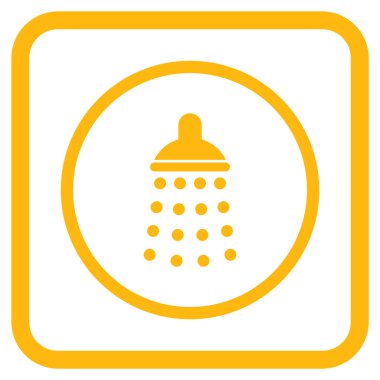 Duş vektör simgesi bir çerçeve içinde