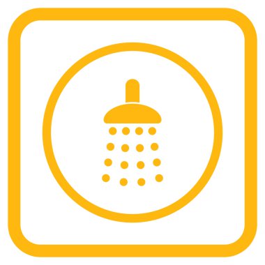 Duş vektör simgesi bir çerçeve içinde