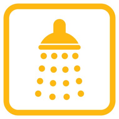 Duş vektör simgesi bir çerçeve içinde