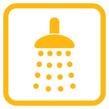 Duş vektör simgesi bir çerçeve içinde