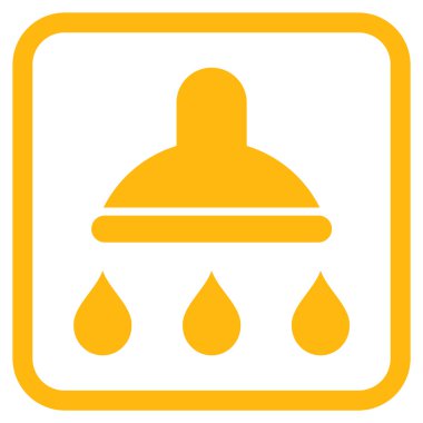 Duş vektör simgesi bir çerçeve içinde