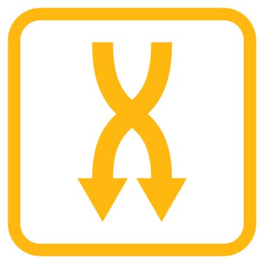 Vektör simgesi aşağı okları bir çerçevede shuffle