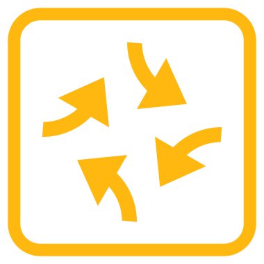 Oklar vektör simgesi bir çerçevede girdap