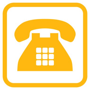 Sesi telefon vektör simgesi bir çerçeve içinde