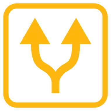 Vektör simgesi bir çerçeve içinde yukarı okları bölme