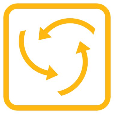 Oklar vektör simgesi bir çerçevede girdap