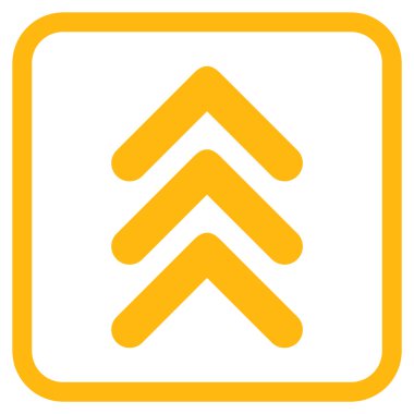 Vektör simgesi bir çerçeve içinde yukarı çift ok ucu