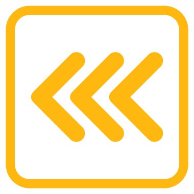 Ok ucu sol vektör simgesi bir çerçeve içinde üçlü