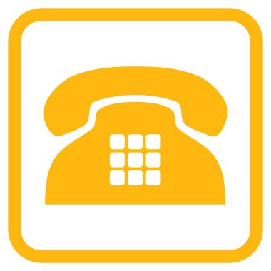 Sesi telefon vektör simgesi bir çerçeve içinde