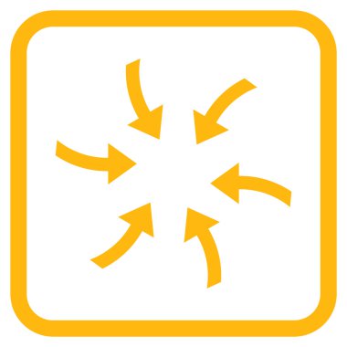 Oklar vektör simgesi bir çerçeve içinde burgu