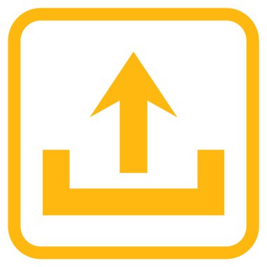 Vektör simgesi bir çerçeve içinde upload