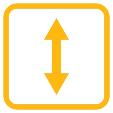 Dikey Çevir vektör simgesi bir çerçeve içinde