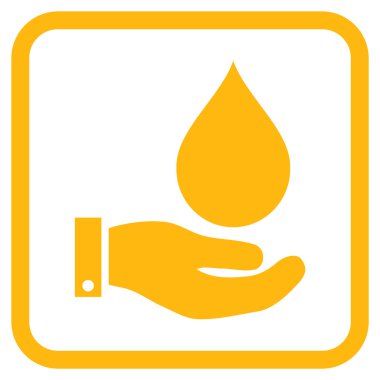 Su Servisi vektör simgesi bir çerçeve içinde