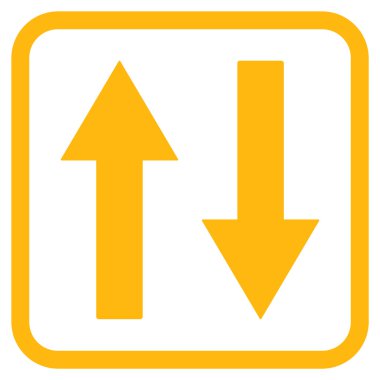 Dikey Çevir ok simge bir çerçeve içinde vektör