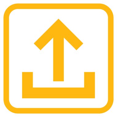 Vektör simgesi bir çerçeve içinde upload