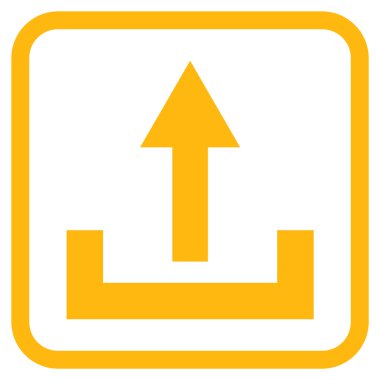 Vektör simgesi bir çerçeve içinde upload