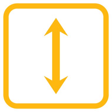 Dikey Çevir vektör simgesi bir çerçeve içinde