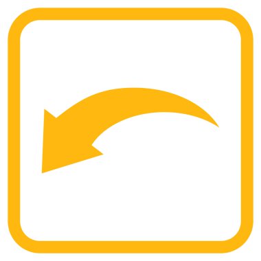 Vektör simgesi bir çerçeve içinde geri al