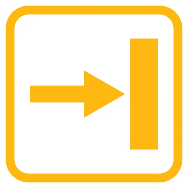 Mover icono de vector derecho en un marco — Vector de stock
