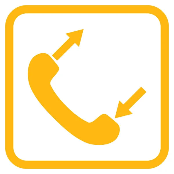 Telefon sprechendes Vektor-Symbol in einem Rahmen — Stockvektor