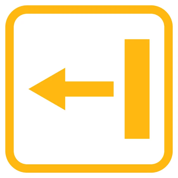 Dra vänster vektor-ikonen i en ram — Stock vektor