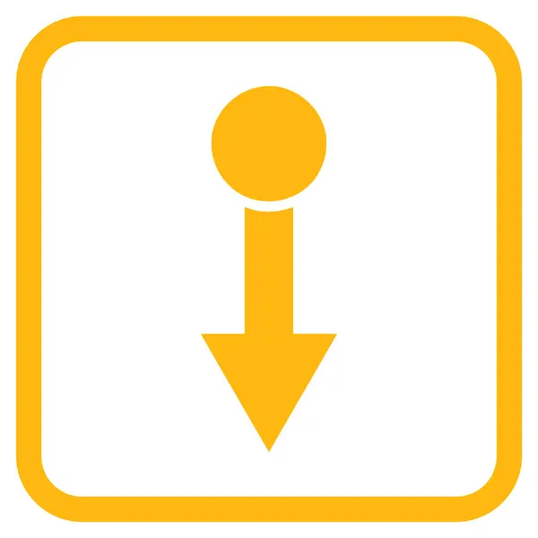 Pull-Down Vector Icon In een Frame — Stockvector