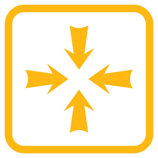 Reducir Flechas Vector icono en un marco — Vector de stock