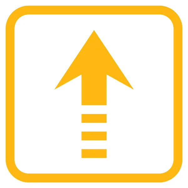 Enviar ícone vetorial em um quadro — Vetor de Stock