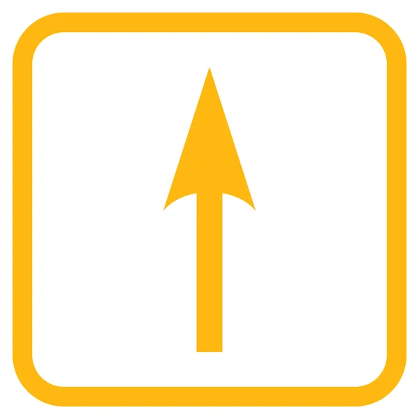 Skarpa pil upp vektor ikonen i en ram — Stock vektor