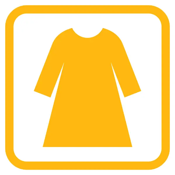Mujer vestido Vector icono en un marco — Vector de stock