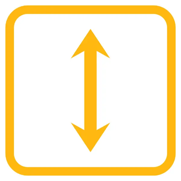Vertikales Flip-Vektor-Symbol in einem Rahmen — Stockvektor