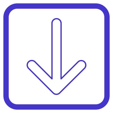 Vektör simgesi bir çerçeve içinde aşağı ok