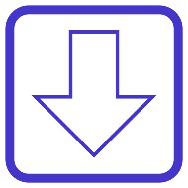 Vektör simgesi bir çerçeve içinde aşağı ok