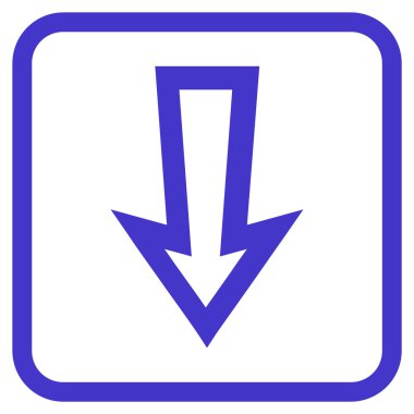 Vektör simgesi bir çerçeve içinde aşağı ok