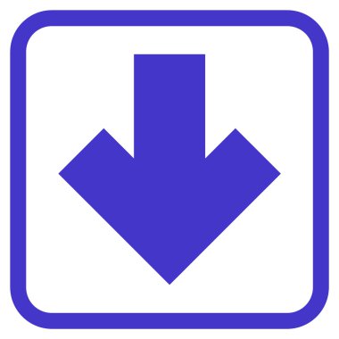 Vektör simgesi bir çerçeve içinde aşağı ok