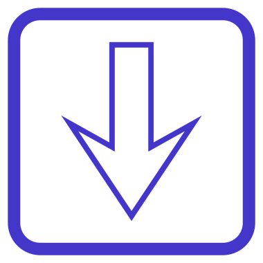 Vektör simgesi bir çerçeve içinde aşağı ok