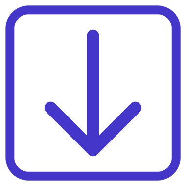 Vektör simgesi bir çerçeve içinde aşağı ok