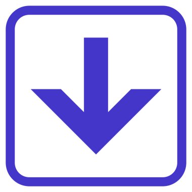 Vektör simgesi bir çerçeve içinde aşağı ok