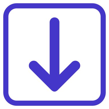 Vektör simgesi bir çerçeve içinde aşağı ok