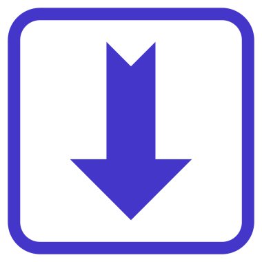 Vektör simgesi bir çerçeve içinde aşağı ok