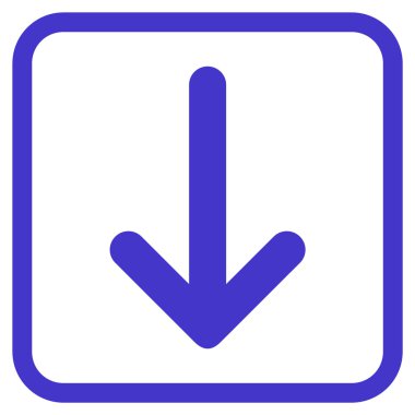 Vektör simgesi bir çerçeve içinde aşağı ok