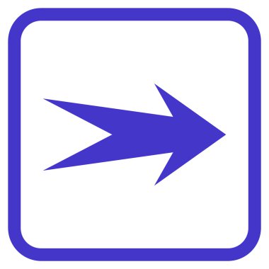 Ok sağ vektör simgesi bir çerçeve içinde