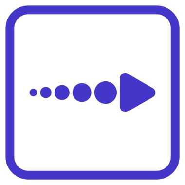 Ok sağ vektör simgesi bir çerçeve içinde