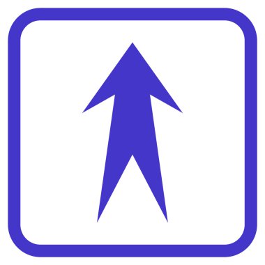 Vektör simgesi bir çerçeve içinde yukarı ok