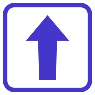 Vektör simgesi bir çerçeve içinde yukarı ok